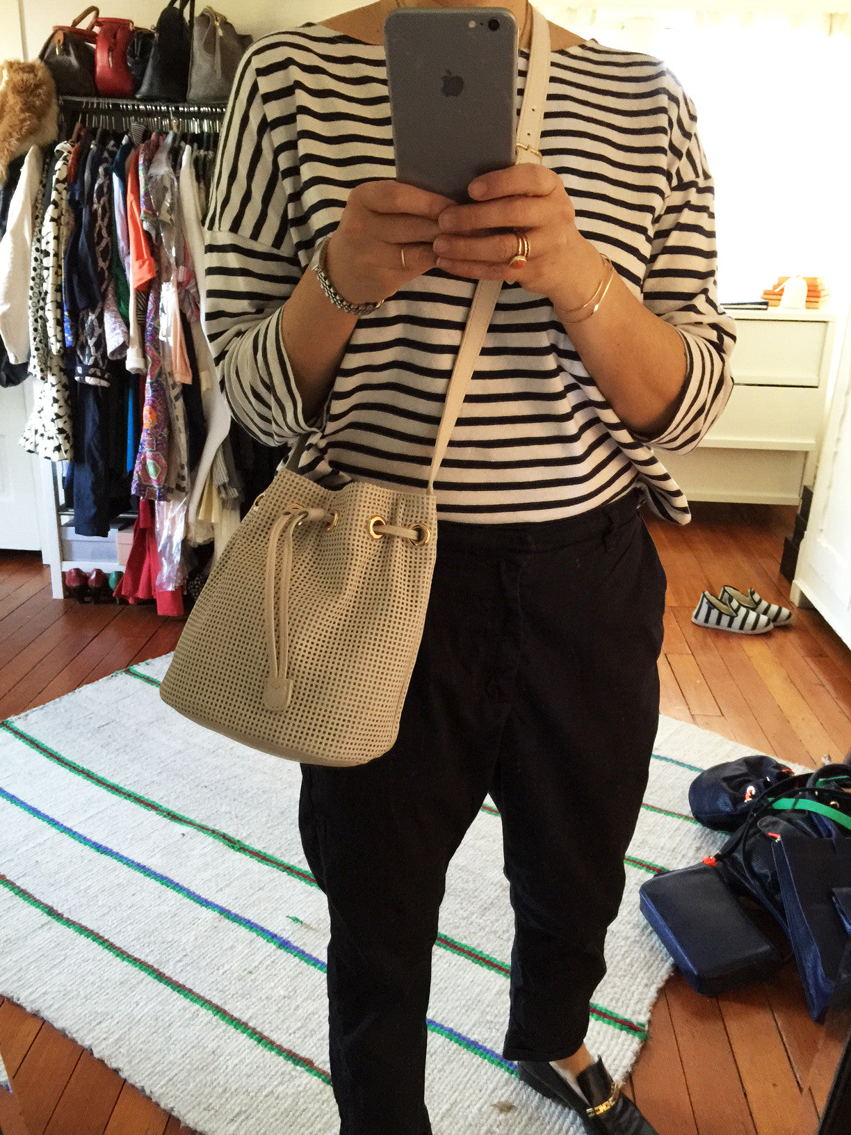 Fashion Look Featuring Clare Vivier Backpacks and Clare Vivier