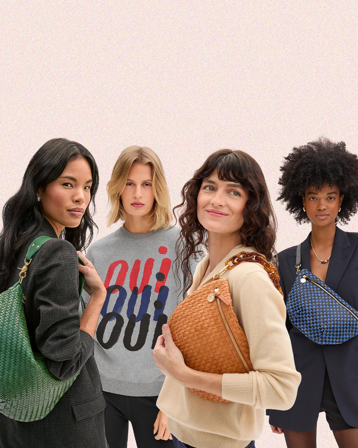 Models carrying our most popular handbags.