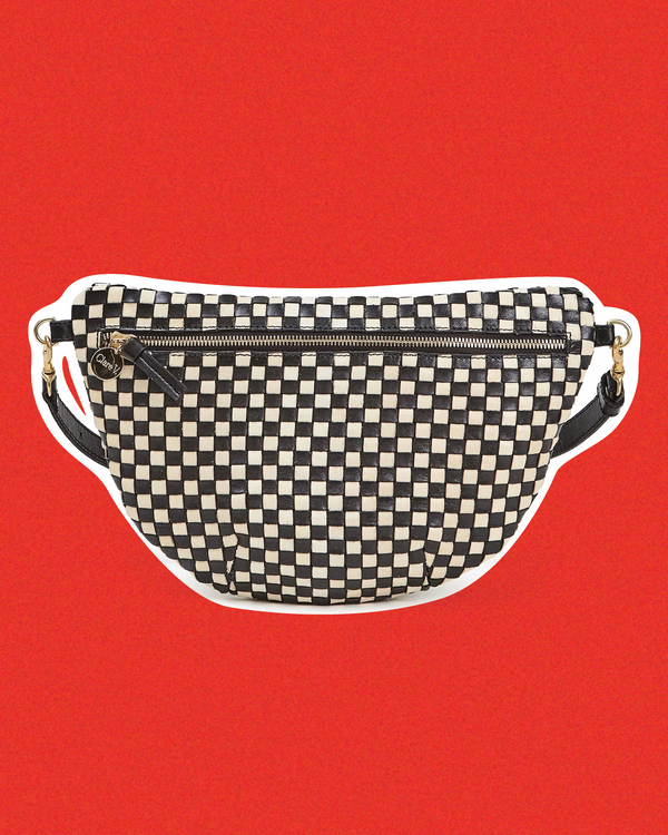 Black and Cream Checker Grande Fanny.