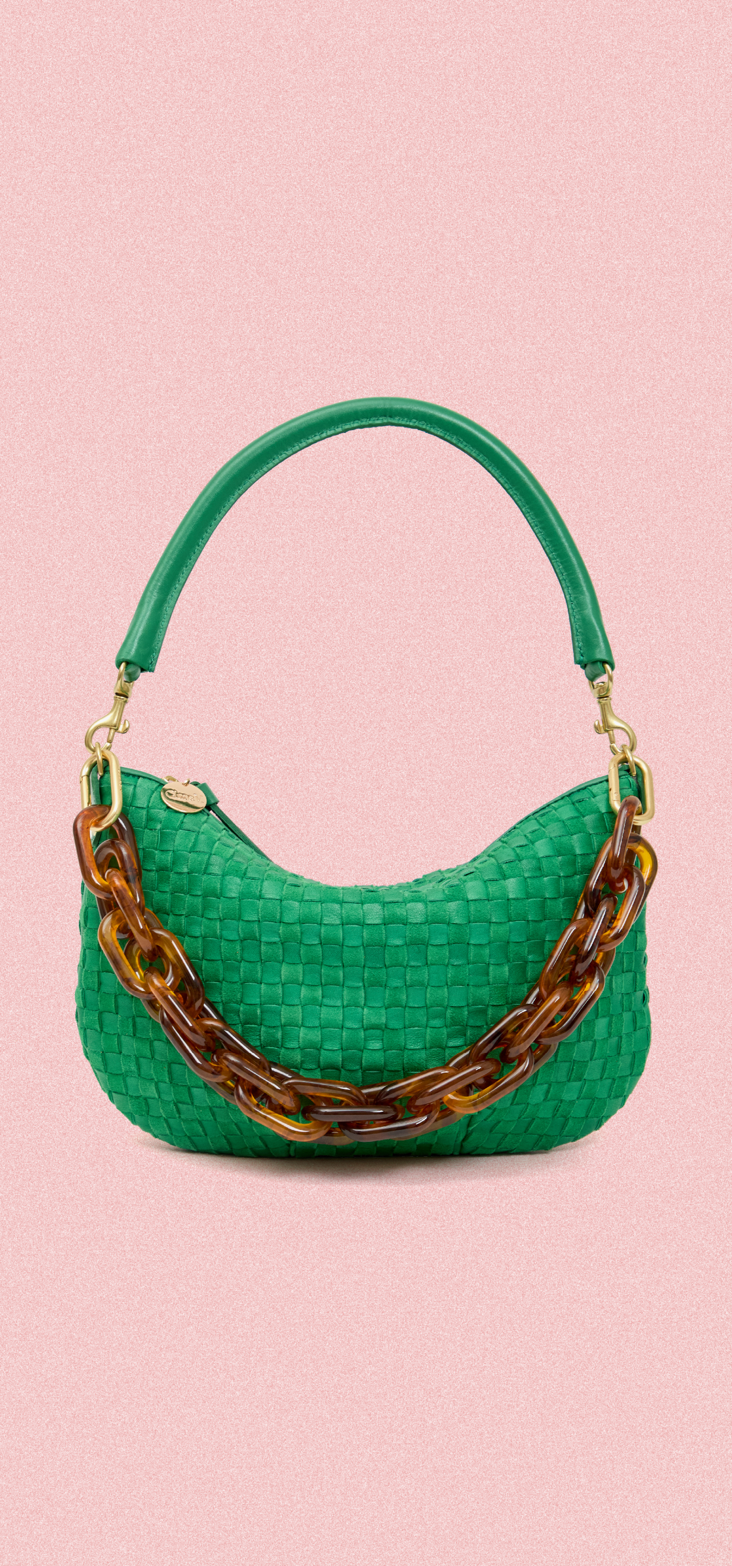 Grass Petit Moyen with Tortoise Resin Shortie Strap.