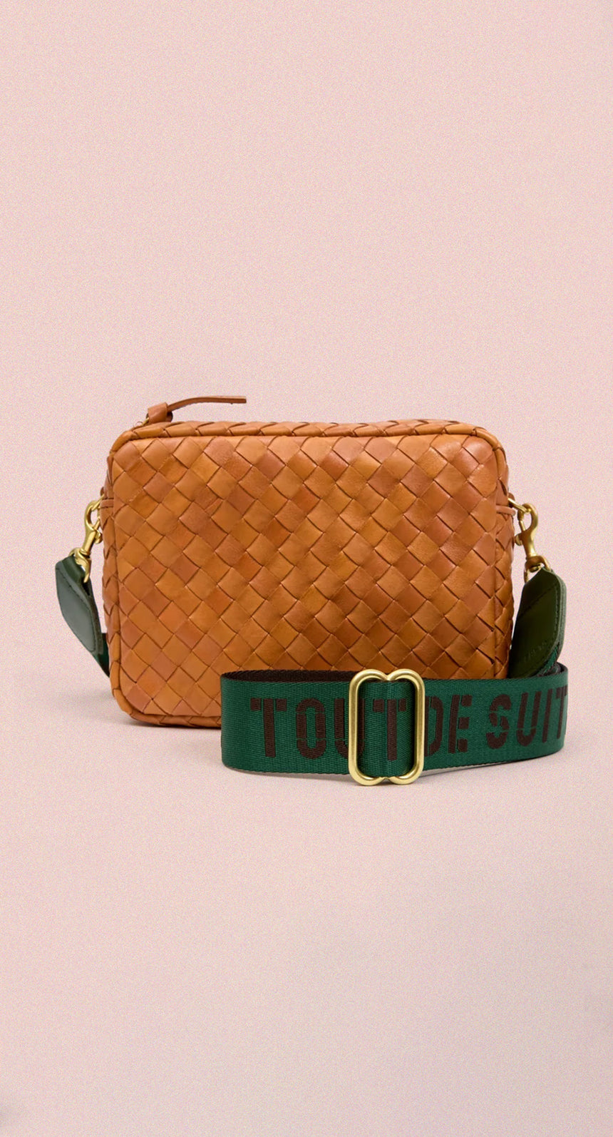 Midi Sac with Evergreen/Chocolate Tout de Suite Adjustable Crossbody Strap.