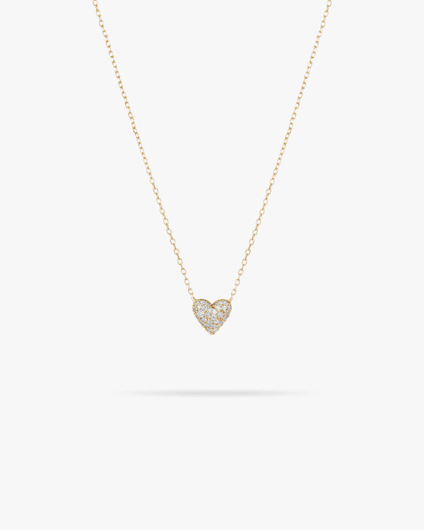 adina reyter Diamond Puffy Heart Necklace