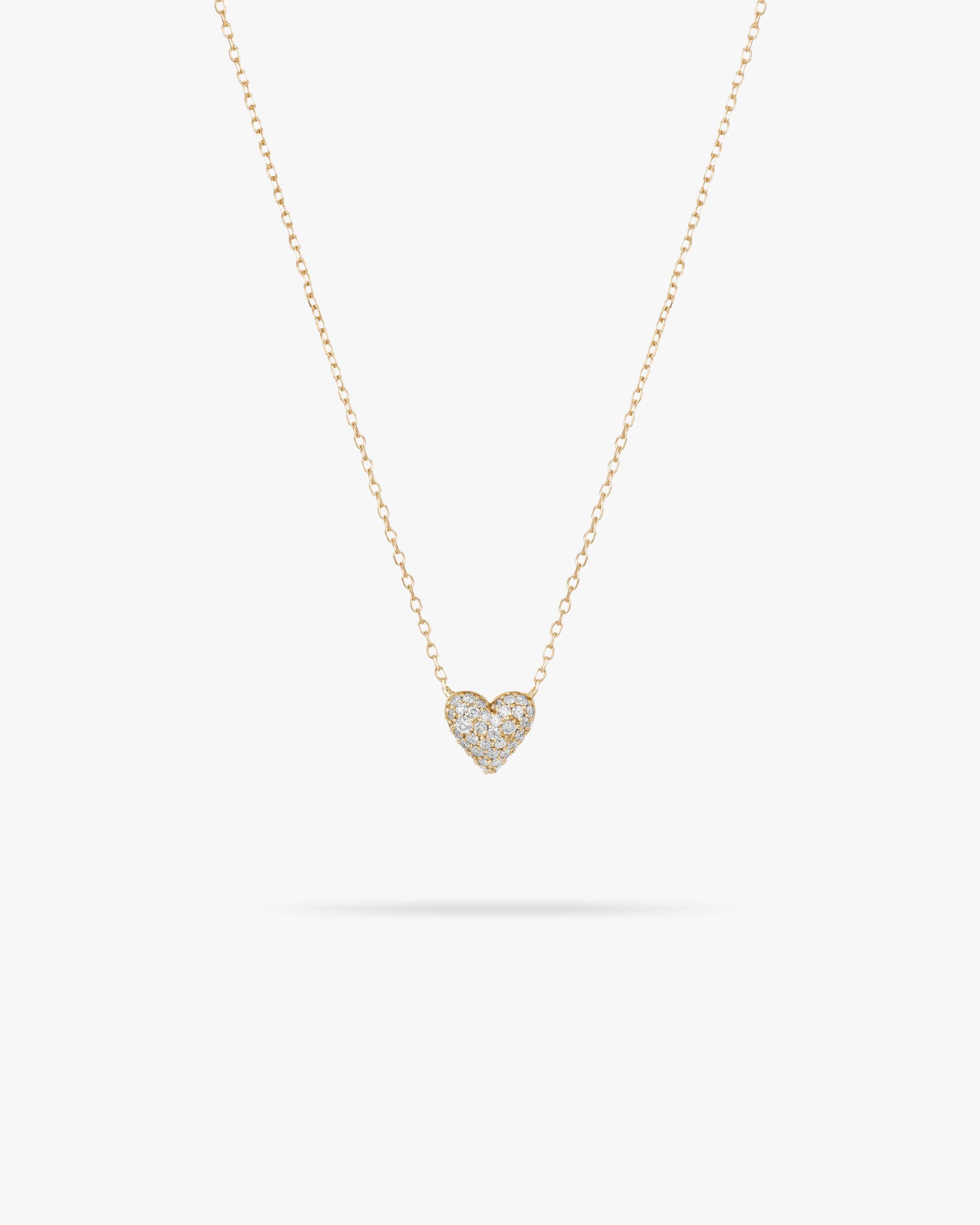 adina reyter Diamond Puffy Heart Necklace