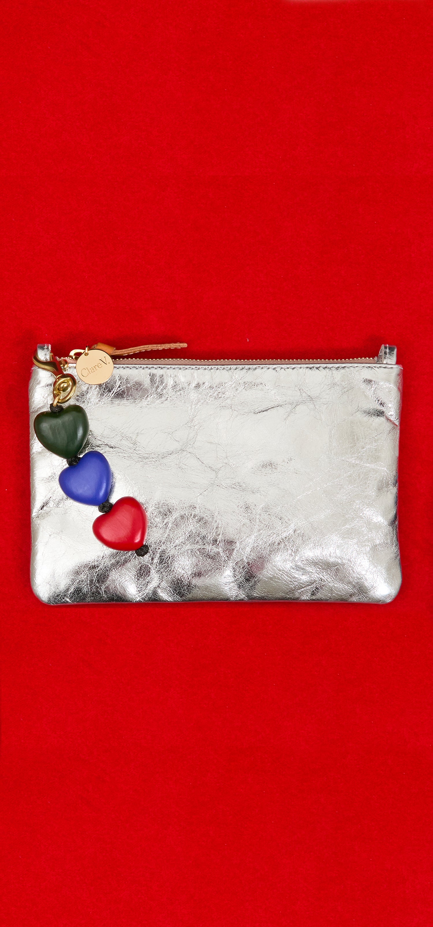 Wallet Clutch with Heart Fob.