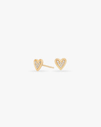 Side view of the Make Your Move Pavé Heart Posts