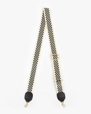 Black & Cream Checker Adjustable Strap