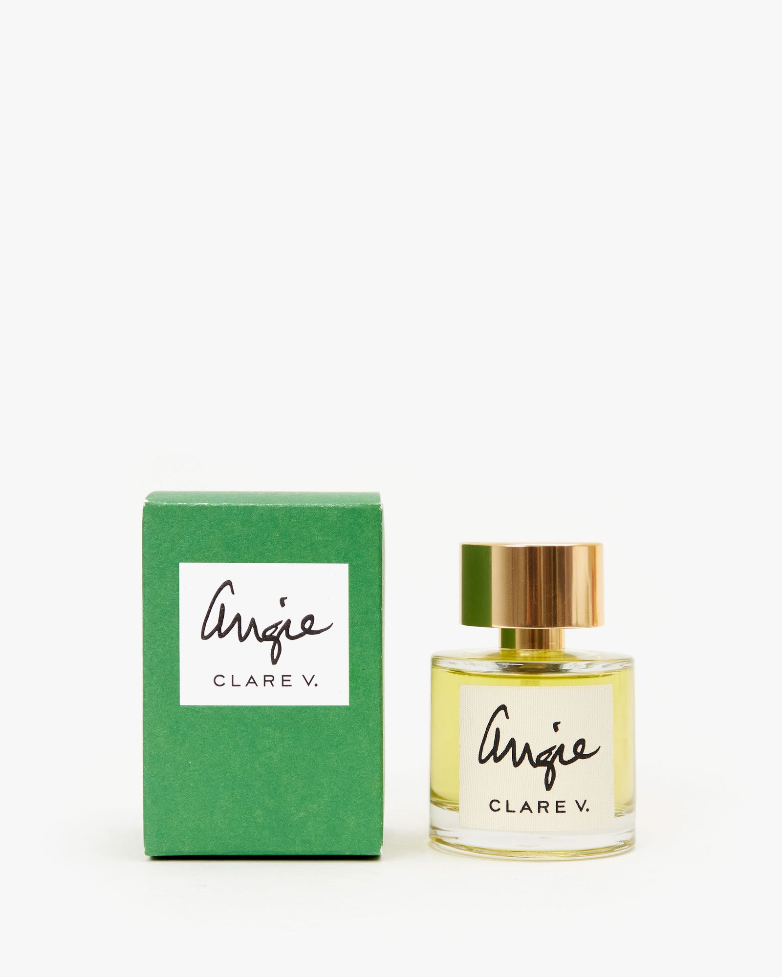 Angie Eau de Parfum next to its green box