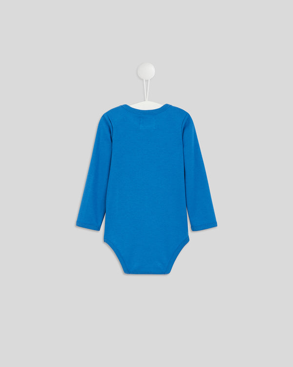 back image of the Blue w/ Cream Bourgeoisie Sauvage Baby Onesie