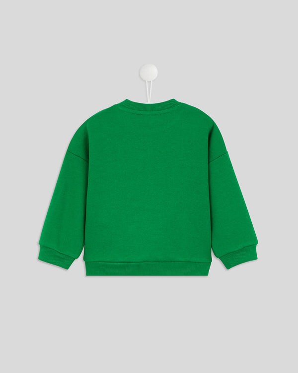 back image of the Green w/ Black Bourgeoisie Sauvage Baby Sweatshirt