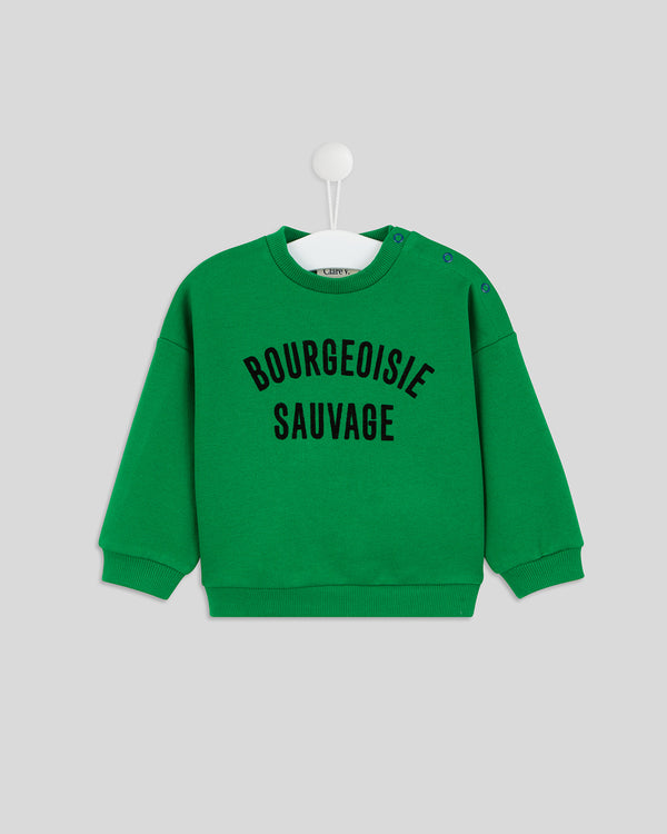 Green w/ Black Bourgeoisie Sauvage Baby Sweatshirt