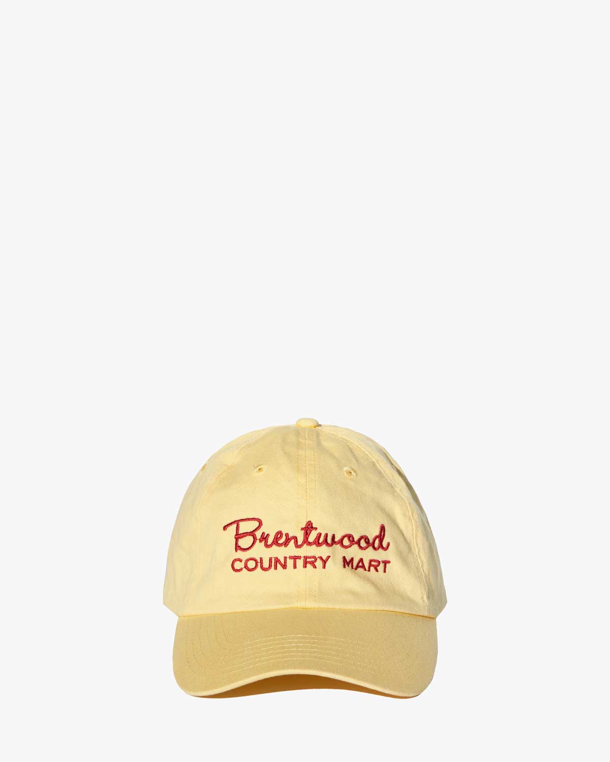 front image of the Butter w/ Brentwood Red BCM Baseball Hat