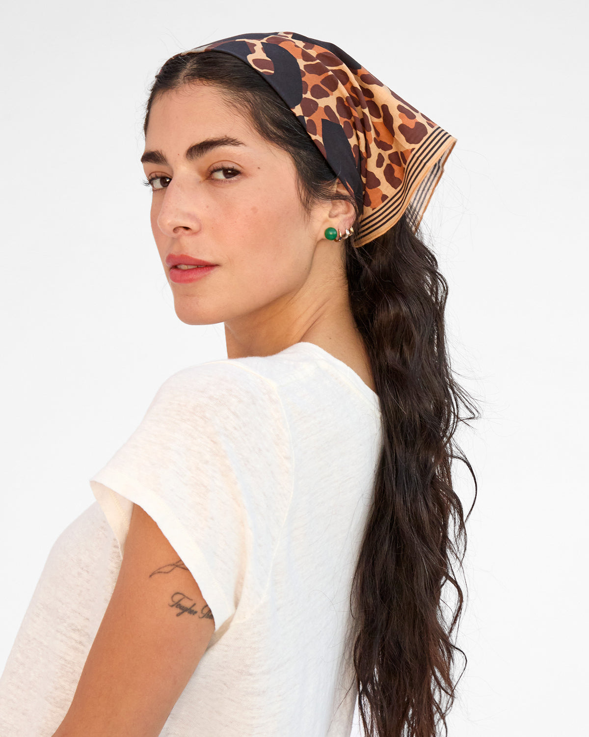 Gia wearing Bandana