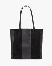 Black Suede & Nappa Bande Tote