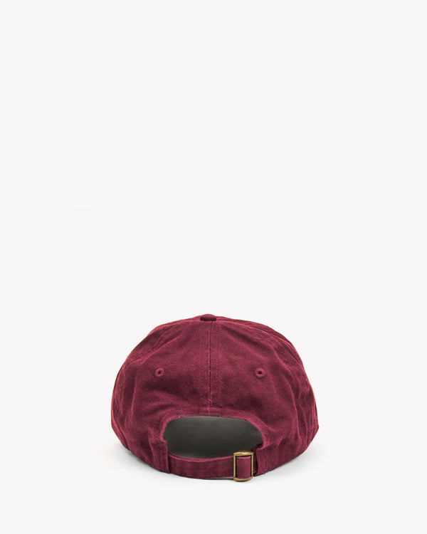 Oxblood with Lips Baseball Hat - Back View