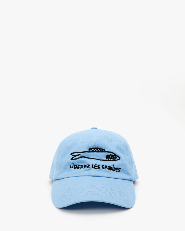 Sky Blue Liberez Les Sardines Baseball Hat