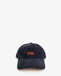 Navy Corduroy Ciao Baseball Hat