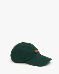 side view of the Forest Green Ciao Baseball Hat