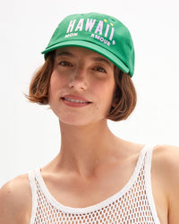 Model wearing the Hawaii Mon Amour Baseball Hat. 