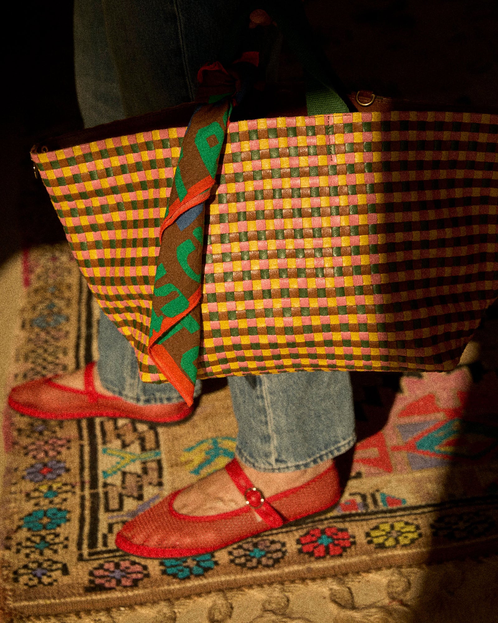 Bandana on Bateau Tote