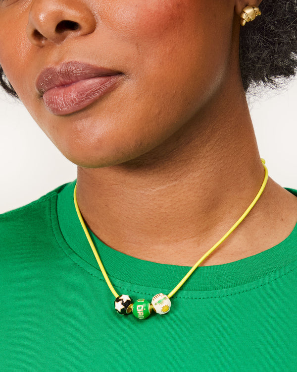Beaded Cord Necklace on Candice