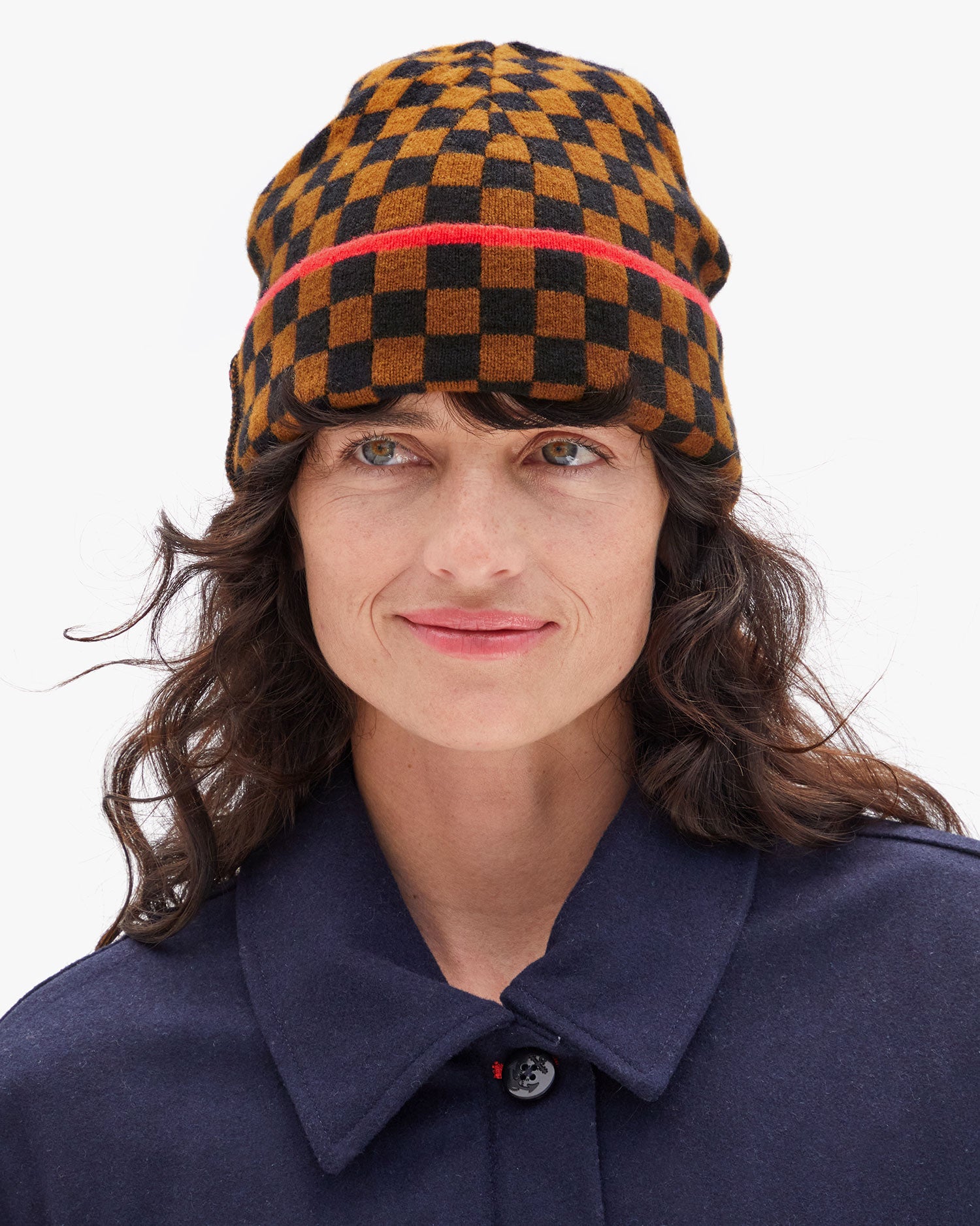 Beanie on Danica facing front