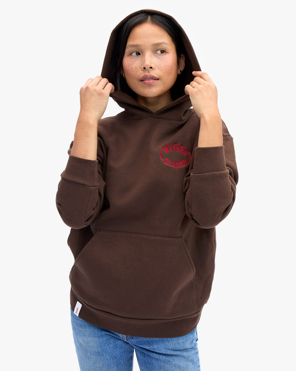 Beau Hoodie with hood on