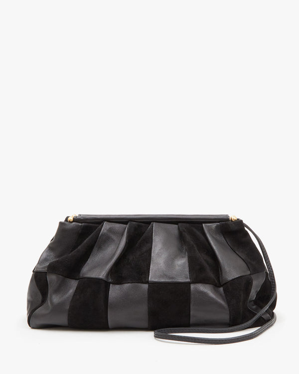 Clare V, Bags, Clare V Weekender In Black Leather With Detachable  Ivoryleather Crossbody Strap