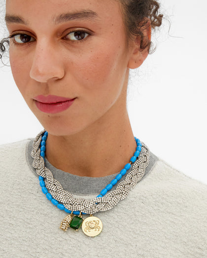 Bijoux Charm on Grande Enamel Barrel Necklace