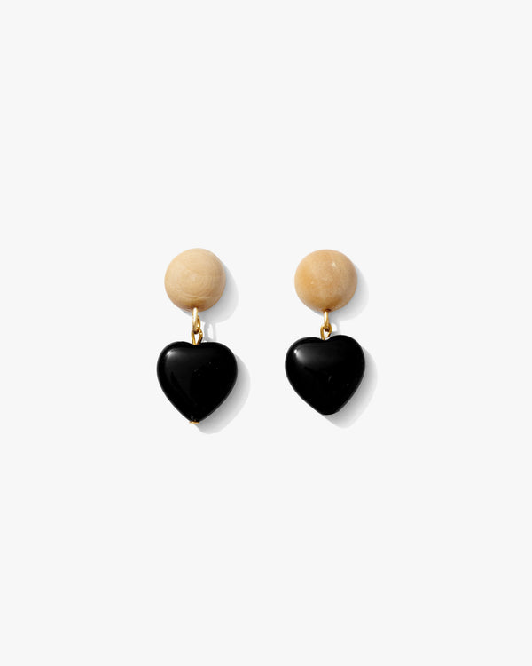 Black Heart Earrings