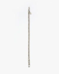 Sterling Silver Box Chain Bracelet unclasped 