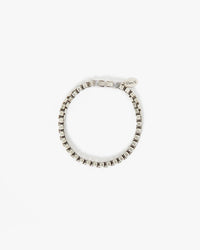 Sterling Silver Box Chain Tennis Bracelet — Boy Cherie Jewelry