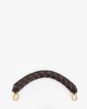 Braided Leather Top Handle Strap
