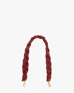 Braided Oxblood Leather Shoulder Strap