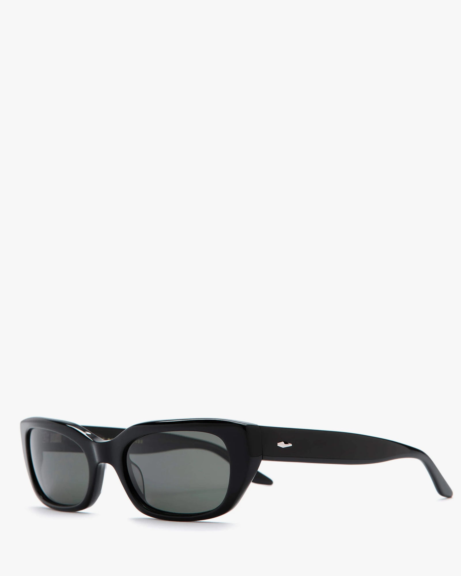 side angled view of the Black Gothic Breeze Sunglasses from CRAP Eyewear