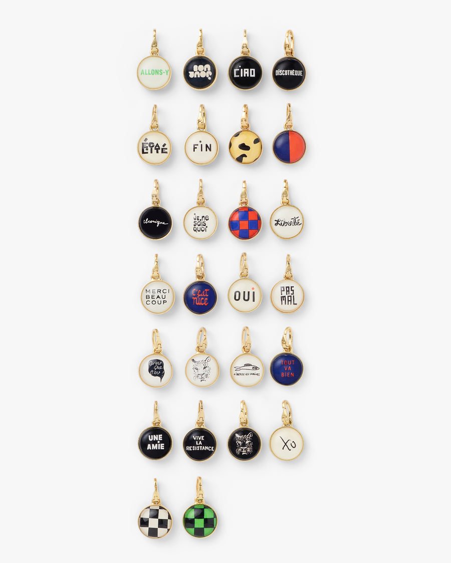 CV Alphabet Charm back view