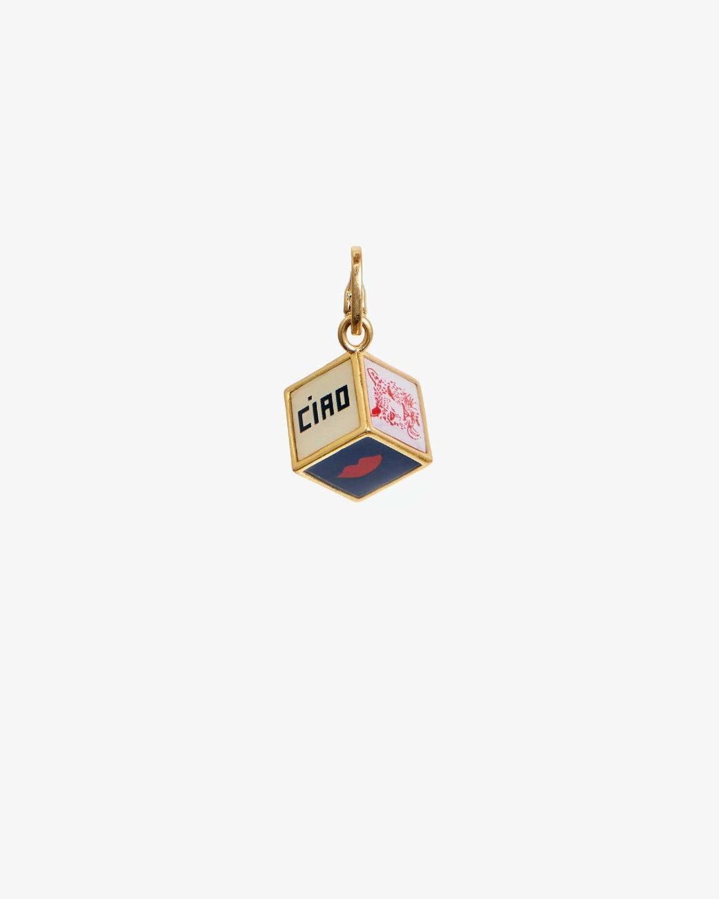 Clare V Pearl Horseshoe Charm- Multi