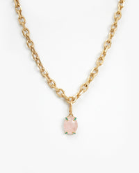 Cabachon Charm on the Charm Chain Necklace