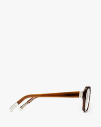 side view of the arms of the Caddis Polished Gopher Neta Readers