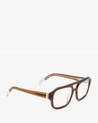 angled side view of the Caddis Polished Gopher Neta Readers