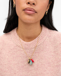 Cameo Charm Necklace on Sandra