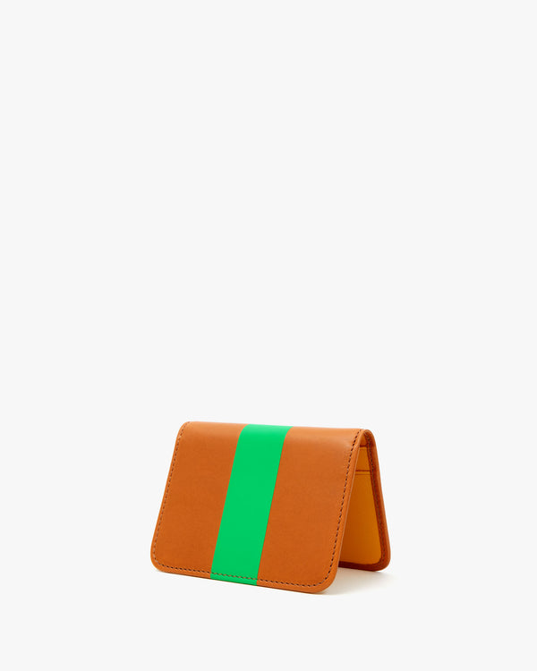 Card Case with Green Stripe side