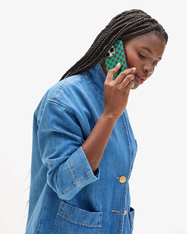 Casetify Black & Green Checker on Noma