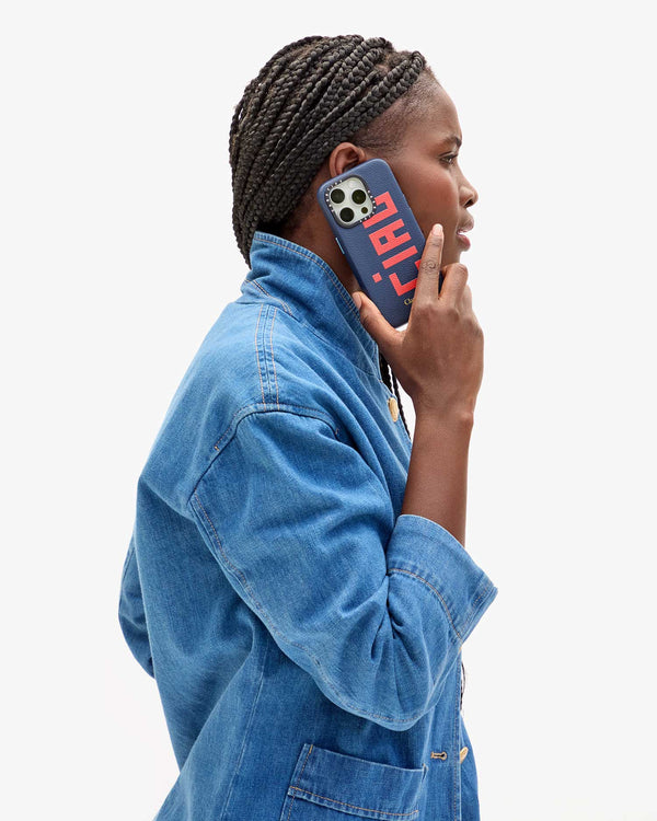 Casetify Navy Ciao Noma holding