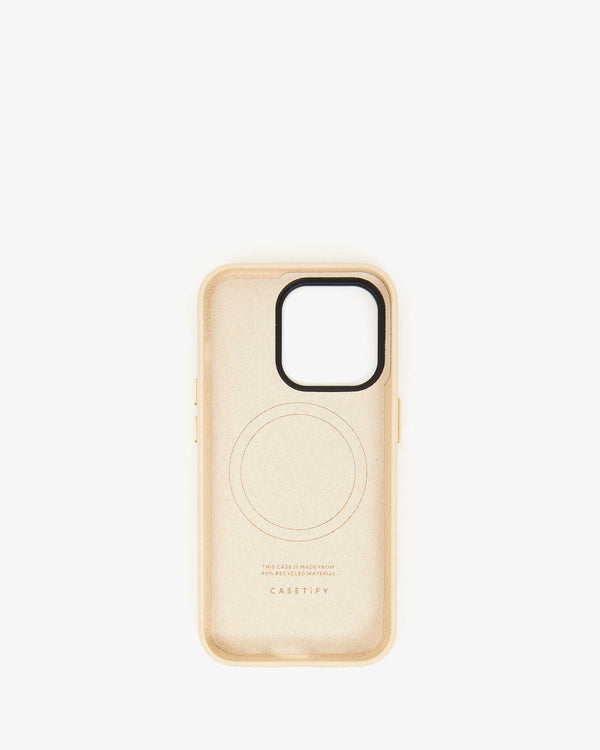 Casetify Cream Black Checker inside