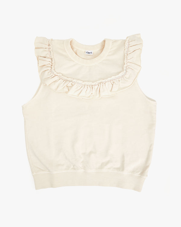 Cream Charlotte Sweatshirt Vest.