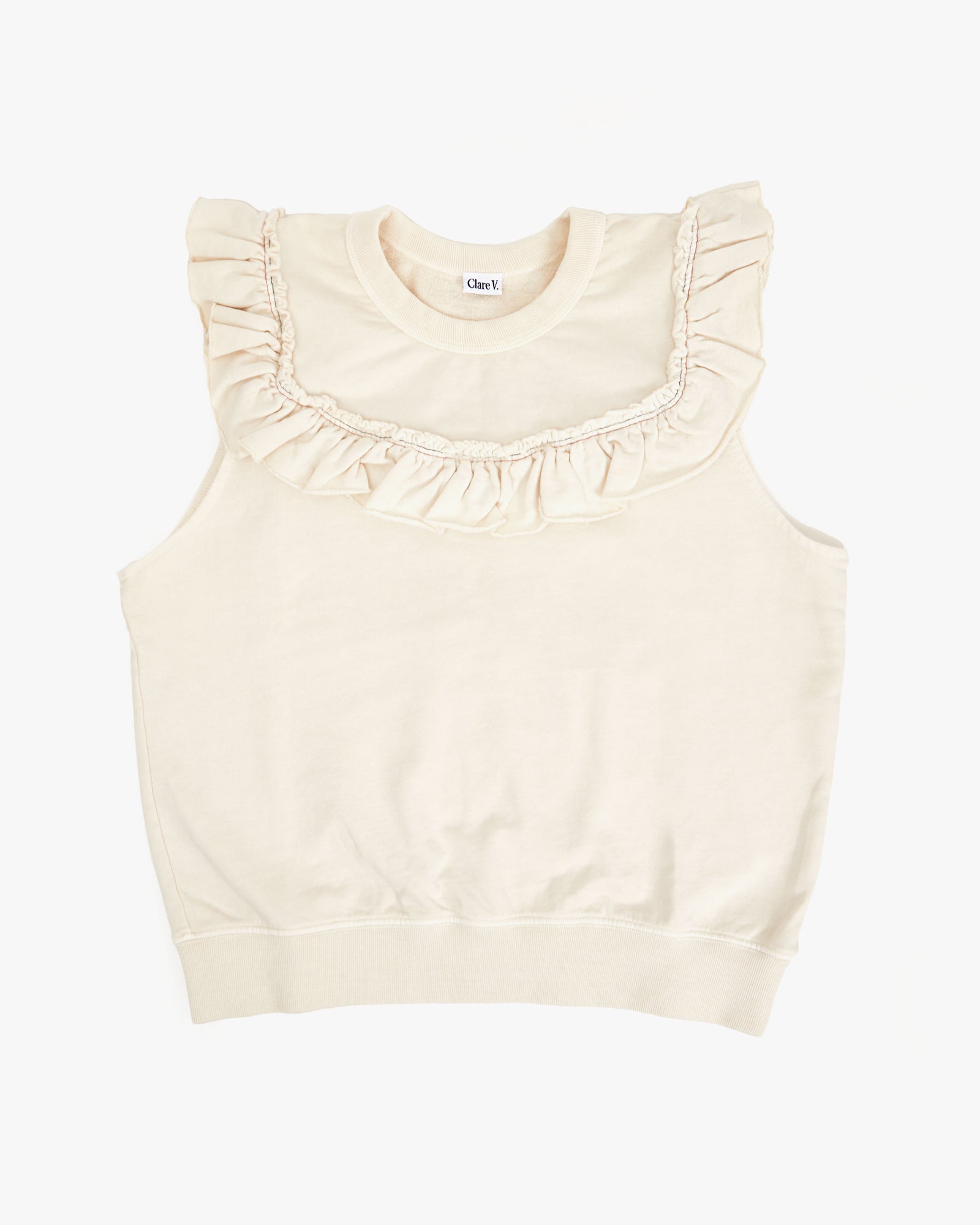 Cream Charlotte Sweatshirt Vest.