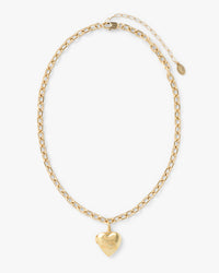 Heart Locket Charm on Charm Chain Necklace