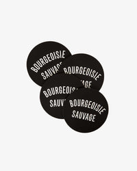 stack of the Black w/ Bourgeoisie Sauvage Set of 4 Coasters