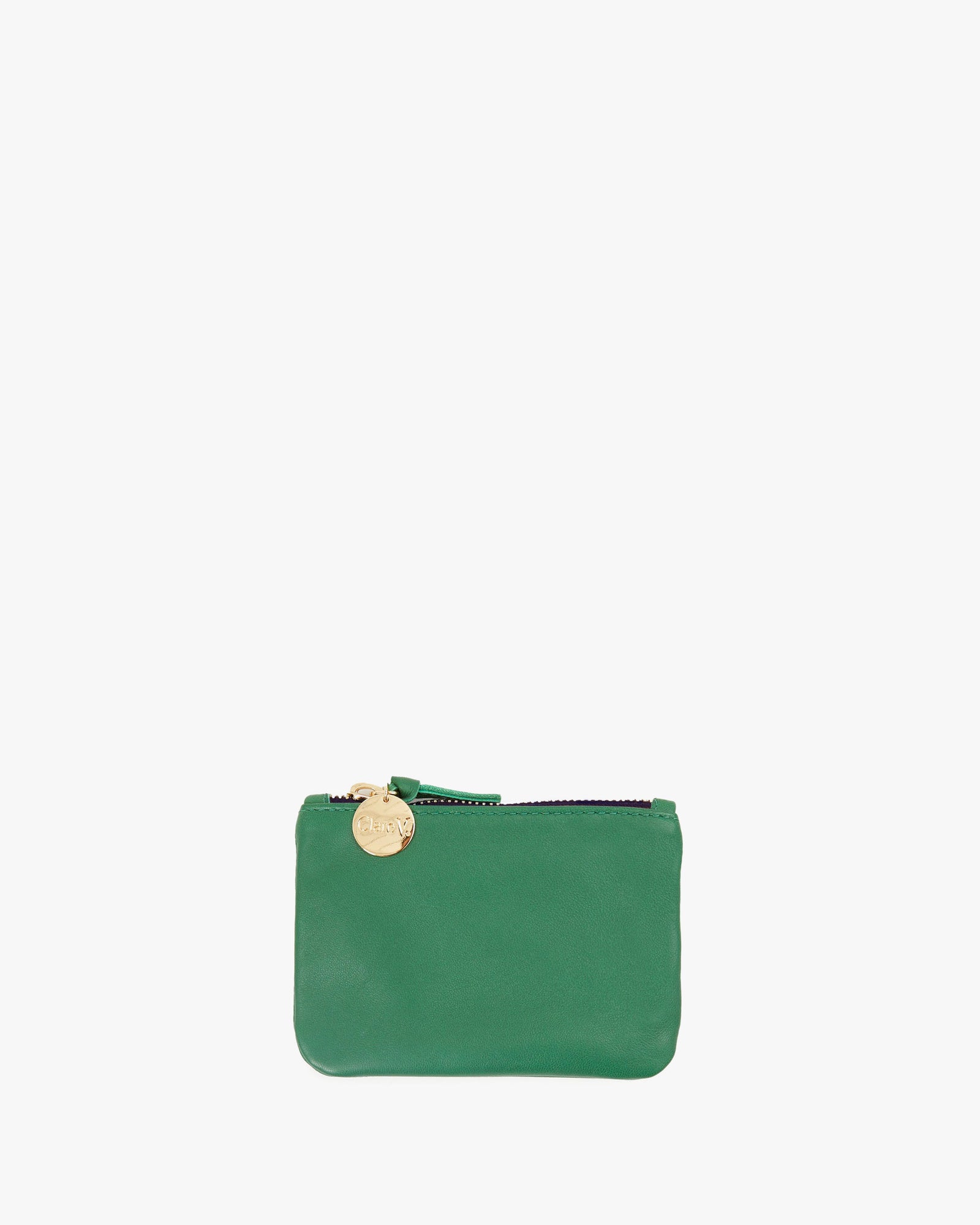 The Mini Compact Wallet in Fern Green Multi Leather