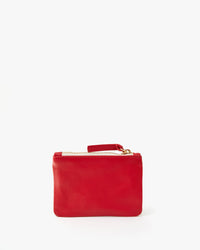 back image of the Cherry Red Liberez les Sardines Coin Clutch